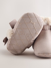 Baker by Ted Baker Mink Brown Faux Fur Trim Padders Boots - Image 5 of 5