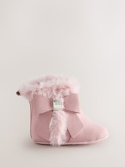 Baker by Ted Baker Pink Faux Fur Trim Padders Boots - Image 1 of 5