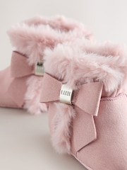 Baker by Ted Baker Pink Faux Fur Trim Padders Boots - Image 3 of 5