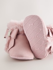 Baker by Ted Baker Pink Faux Fur Trim Padders Boots - Image 4 of 5