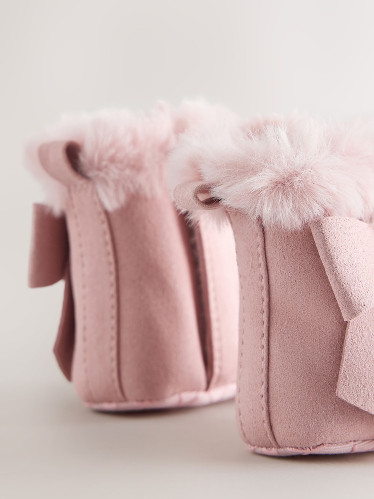 Baker by Ted Baker Pink Faux Fur Trim Padders Boots - Image 5 of 5 Baker by Ted Baker Pink Faux Fur Trim Padders Boots - Image 5 of 5