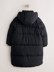 Black Shower Resistant Faux Fur Lined Padded Coat (3-16yrs) - Image 7 of 9