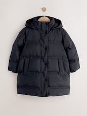 Black Waterproof Faux Fur Lined Padded Coat (3-16yrs) - Image 7 of 11