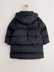 Black Waterproof Faux Fur Lined Padded Coat (3-16yrs) - Image 9 of 11