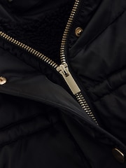Sort - Vandafvisende Faux Fur Trim Polstrede frakker (3-16år) - Billede 8 af 9