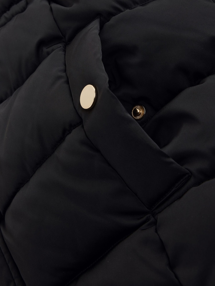 Sort - Vandafvisende Faux Fur Trim Polstrede frakker (3-16år) - Billede 9 af 9