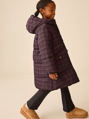 Check Shower Resistant Faux Fur Lined Padded Coat (3-16yrs) - Image 1 of 13