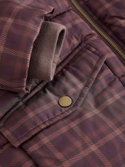 Check Shower Resistant Faux Fur Lined Padded Coat (3-16yrs) - Image 12 of 13