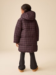 Check Shower Resistant Faux Fur Lined Padded Coat (3-16yrs) - Image 5 of 13