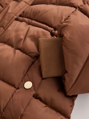 Copper Shower Resistant Faux Fur Trim Padded Coat (3-16yrs) - Image 11 of 12