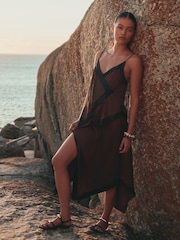 Chocolate/Black Hanky Hem Dress - Image 2 of 5