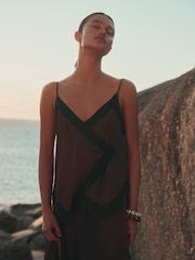 Chocolate/Black Hanky Hem Dress - Image 4 of 5