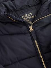 Navy Shower Resistant Faux Fur Lined Padded Coat (3-16yrs) - Image 10 of 12