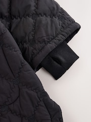 Black Heart Quilted Shower Resistant Jacket (3-16yrs) - Image 10 of 11