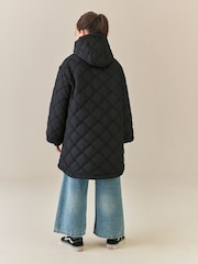 Black Heart Quilted Shower Resistant Jacket (3-16yrs) - Image 4 of 5
