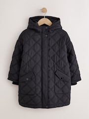 Black Heart Quilted Shower Resistant Jacket (3-16yrs) - Image 6 of 11