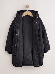 Black Heart Quilted Shower Resistant Jacket (3-16yrs) - Image 7 of 11