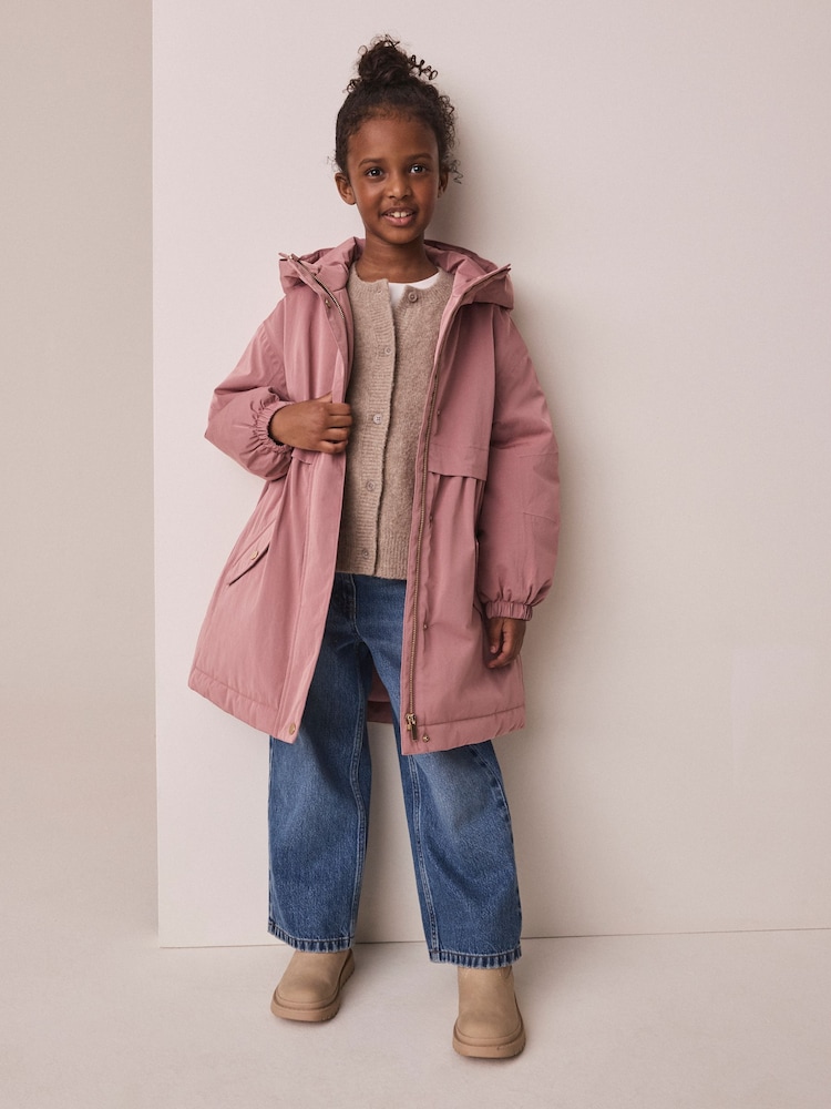 Pink Waterproof Padded Rain Coat (3-16yrs) - Image 2 of 10 Pink Waterproof Padded Rain Coat (3-16yrs) - Image 2 of 10