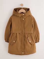Olive/Gold Waterproof Padded Rain Coat (3-16yrs) - Image 6 of 11