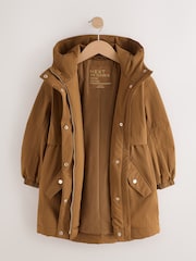 Olive/Gold Waterproof Padded Rain Coat (3-16yrs) - Image 8 of 11