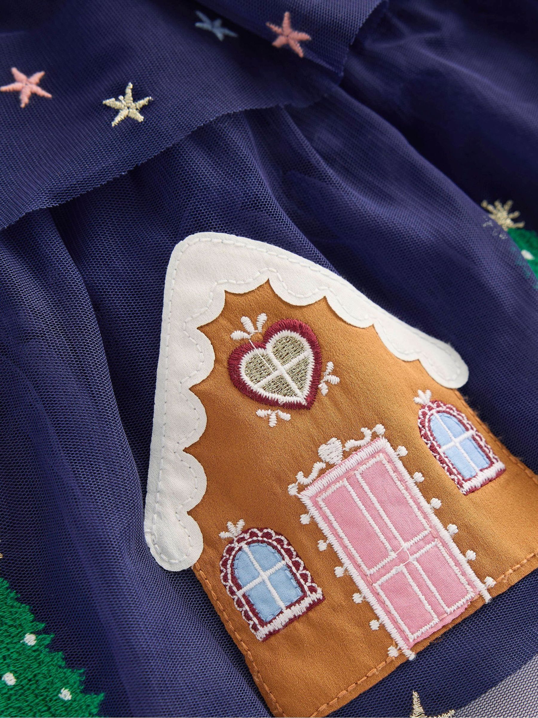 Buy Boden Blue Tulle Tiered Gingerbread Dress from Next USA