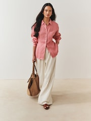 Nothing Ordinary Pink Linen Shirt - Image 2 of 5
