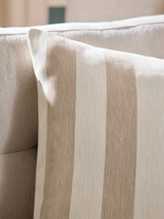 Natural 59 x 59cm Chenille Stripe Cushion - Image 2 of 4