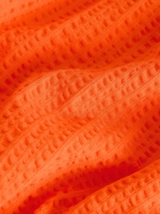 Orange Short Sleeve Bubblehem Scoop Neck T-Shirt - Image 4 of 4