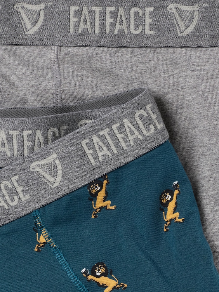 FatFace Teal Blue 2 Pairs of Guinness Boxers - Image 3 of 3