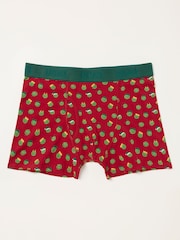 FatFace Red Festive Brussels Sprout Boxers - Image 1 of 3