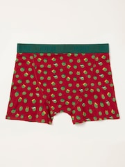FatFace Red Festive Brussels Sprout Boxers - Image 2 of 3