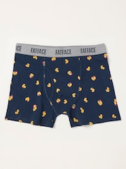 FatFace Navy Festive Rubber Duck Boxers - Image 1 of 3