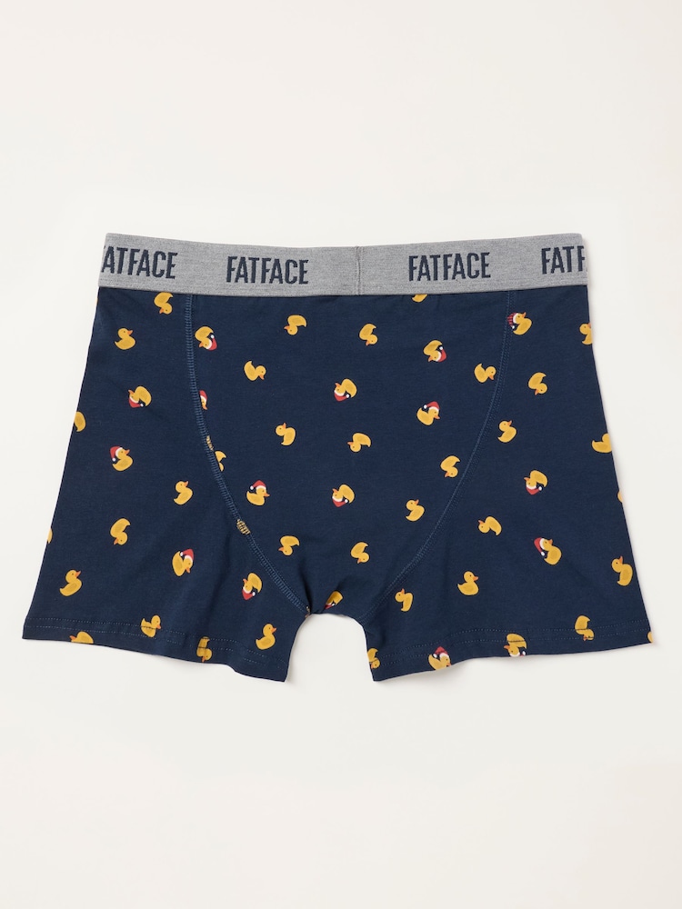 FatFace Navy Festive Rubber Duck Boxers - Image 2 of 3