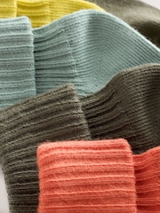 Autumnal Bright Roll Top Baby Socks 5 Pack - Image 2 of 3