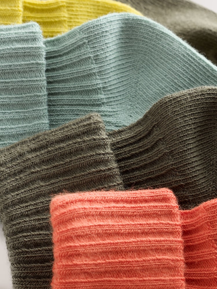 Autumnal Bright Roll Top Baby Socks 5 Pack - Image 2 of 3