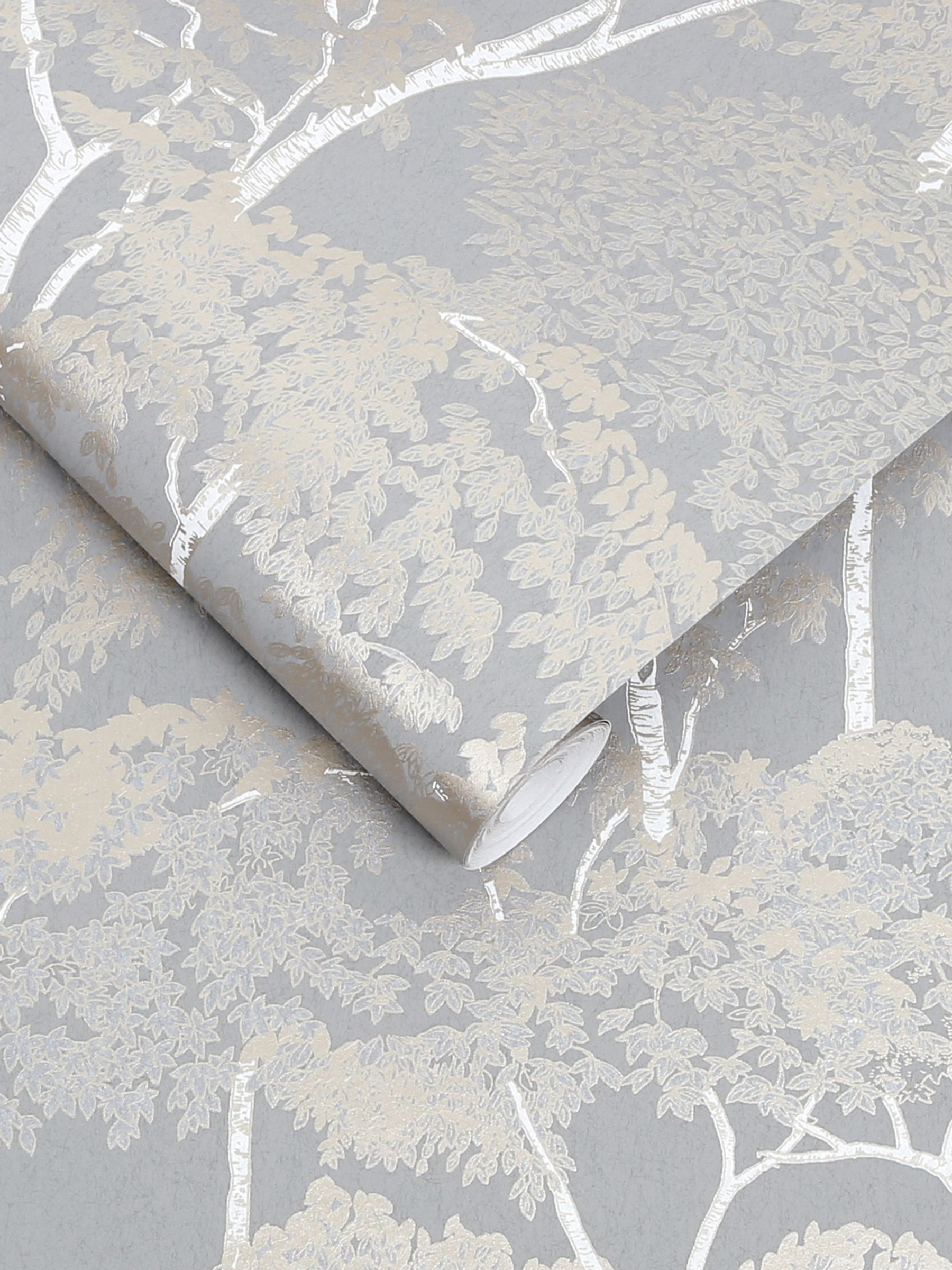 Buy Graham & Brown Grey Idyll Tree A4 Wallpaper Sample from the Next UK ...