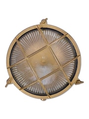 Garden Trading Brass Devonport Round Bulk Head Outdoor Wall Light - Image 3 of 3