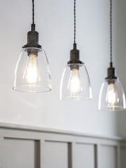 Garden Trading Antique Bronze Finish Hoxton Domed Pendant Trio Ceiling Light - Image 1 of 3