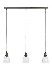 Garden Trading Antique Bronze Finish Hoxton Domed Pendant Trio Ceiling Light - Image 3 of 3