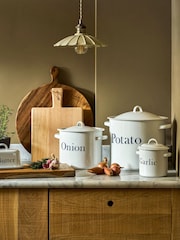 Garden Trading White Enamel Potato Store - Image 3 of 4