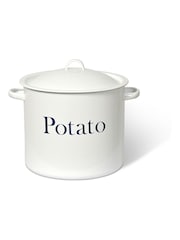 Garden Trading White Enamel Potato Store - Image 4 of 4