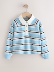 Blue Stripe Long Sleeve Rugby Top (3-16yrs) - Image 1 of 4
