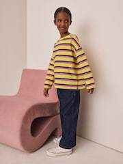 Yellow Stripe Textured Long Sleeve Top (3-16yrs) - Image 2 of 8