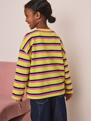 Yellow Stripe Textured Long Sleeve Top (3-16yrs) - Image 3 of 8
