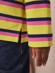 Yellow Stripe Textured Long Sleeve Top (3-16yrs) - Image 4 of 8