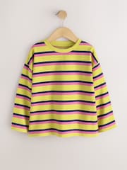 Yellow Stripe Textured Long Sleeve Top (3-16yrs) - Image 5 of 8