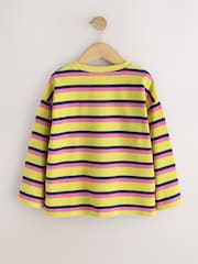 Yellow Stripe Textured Long Sleeve Top (3-16yrs) - Image 6 of 8