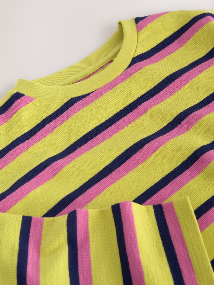 Yellow Stripe Textured Long Sleeve Top (3-16yrs) - Image 8 of 8 Yellow Stripe Textured Long Sleeve Top (3-16yrs) - Image 8 of 8