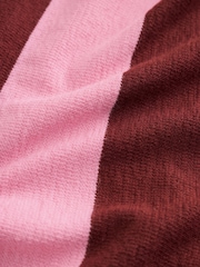 Pink Stripe Textured Long Sleeve Top (3-16yrs) - Image 7 of 8