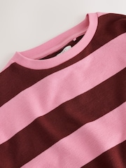 Pink Stripe Textured Long Sleeve Top (3-16yrs) - Image 8 of 8
